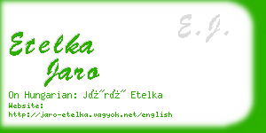 etelka jaro business card